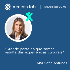 Citação de Ana Sofia Antunes: "Grande parte do que somos resulta das experiências culturais"