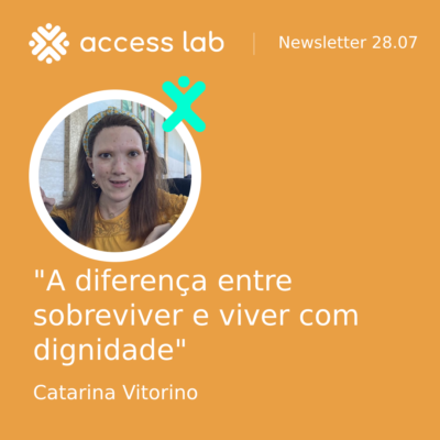 Citação de Catarina Vitorino: "A diferença entre sobreviver e viver com dignidade"