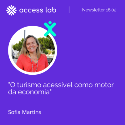 Citação de Sofia Martins: "O turismo acessível como motor da economia"