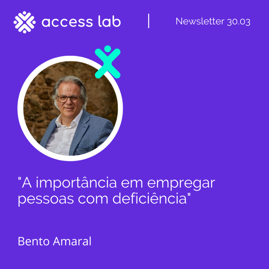 Citação de Bento Amaral: "A importância em empregar pessoas com deficiência"
