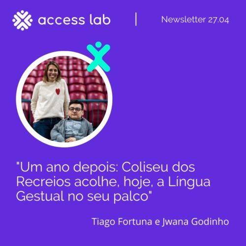 Citação de Tiago Fortuna e Jwana Godinho: "Um ano depois: Coliseu dos Recreios acolhe, hoje, a Língua Gestual no seu palco"